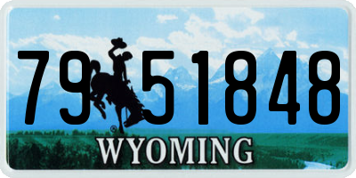 WY license plate 7951848
