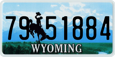 WY license plate 7951884