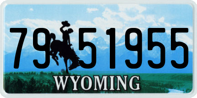 WY license plate 7951955