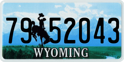 WY license plate 7952043