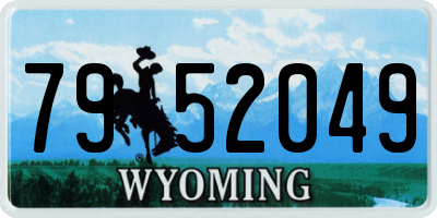 WY license plate 7952049