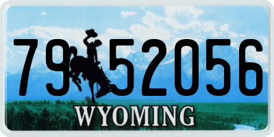 WY license plate 7952056