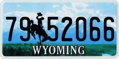 WY license plate 7952066