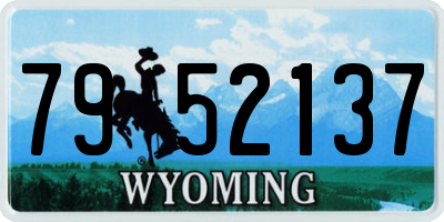 WY license plate 7952137