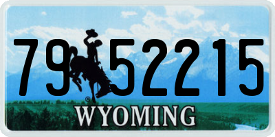WY license plate 7952215