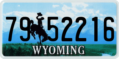 WY license plate 7952216