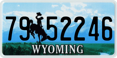 WY license plate 7952246