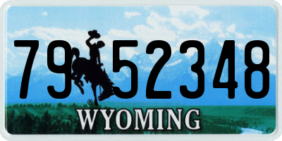 WY license plate 7952348
