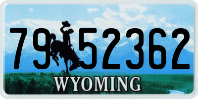 WY license plate 7952362