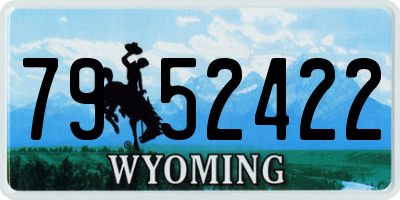 WY license plate 7952422