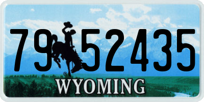 WY license plate 7952435