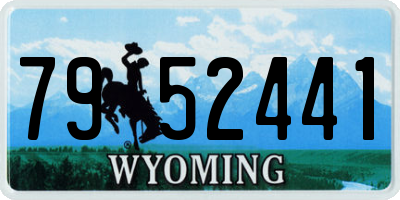 WY license plate 7952441