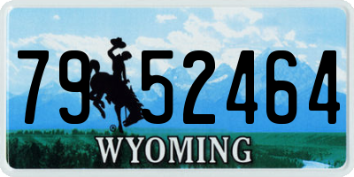 WY license plate 7952464