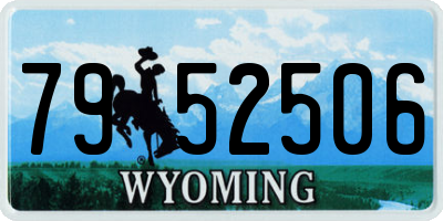 WY license plate 7952506