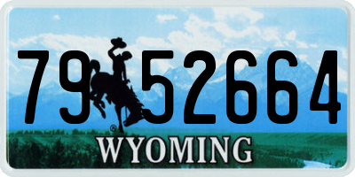 WY license plate 7952664