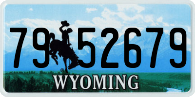 WY license plate 7952679