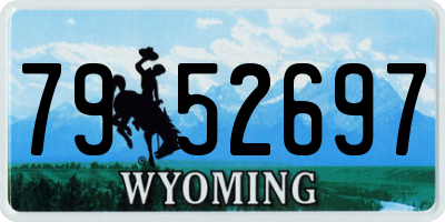 WY license plate 7952697