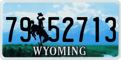 WY license plate 7952713