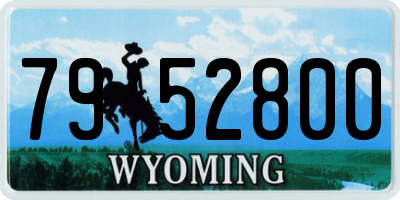 WY license plate 7952800