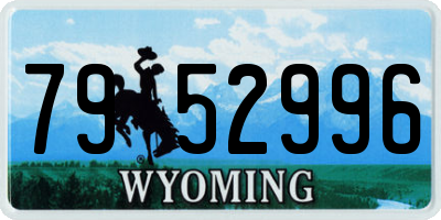 WY license plate 7952996