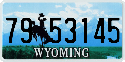 WY license plate 7953145