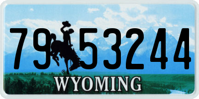 WY license plate 7953244