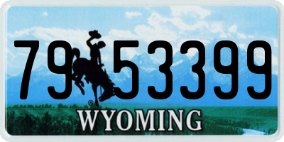 WY license plate 7953399