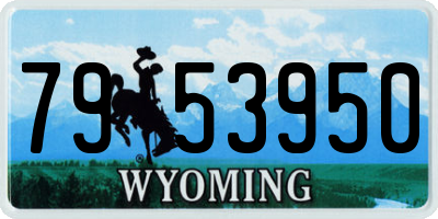 WY license plate 7953950