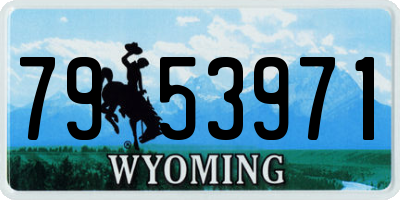 WY license plate 7953971
