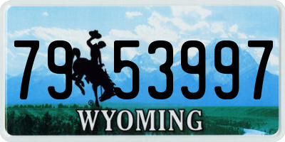 WY license plate 7953997