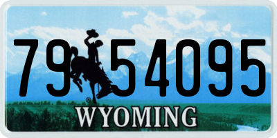 WY license plate 7954095