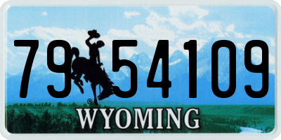 WY license plate 7954109