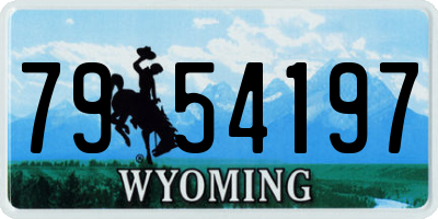 WY license plate 7954197