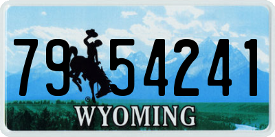 WY license plate 7954241