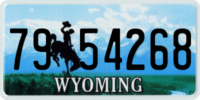 WY license plate 7954268