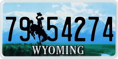 WY license plate 7954274