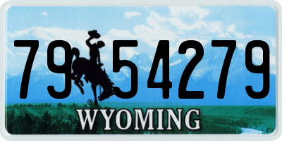 WY license plate 7954279