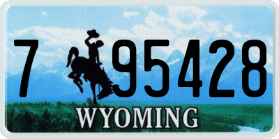 WY license plate 795428