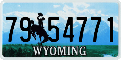 WY license plate 7954771