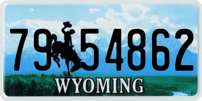 WY license plate 7954862