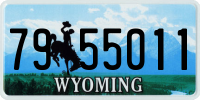WY license plate 7955011
