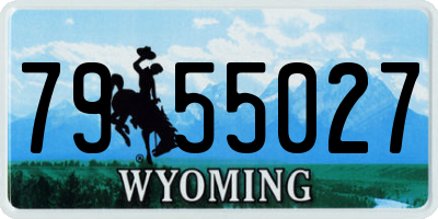WY license plate 7955027