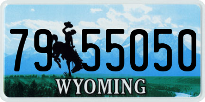 WY license plate 7955050