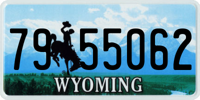 WY license plate 7955062