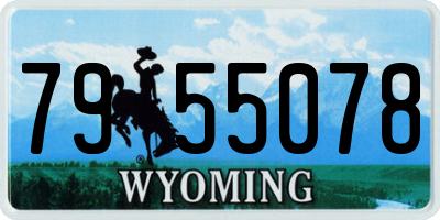 WY license plate 7955078
