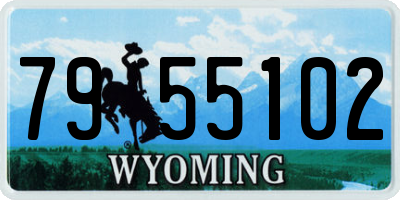 WY license plate 7955102