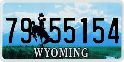 WY license plate 7955154