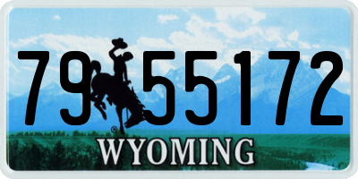 WY license plate 7955172