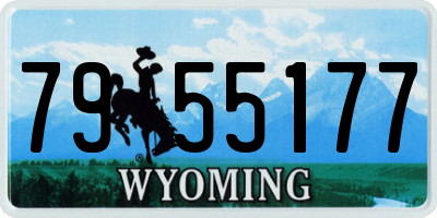 WY license plate 7955177