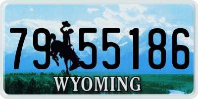 WY license plate 7955186